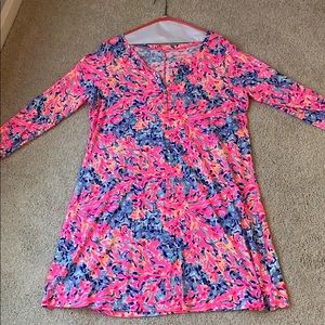 Lily Pulitzer Long Sleeved Pink Dress w/ Buttons